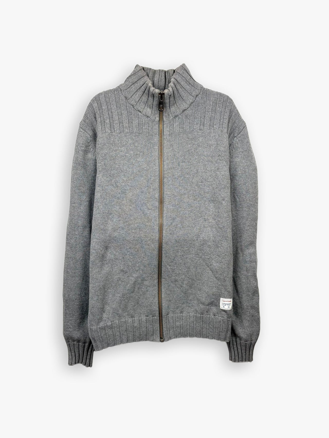 2000s Esprit Zip Up Knit Sweater