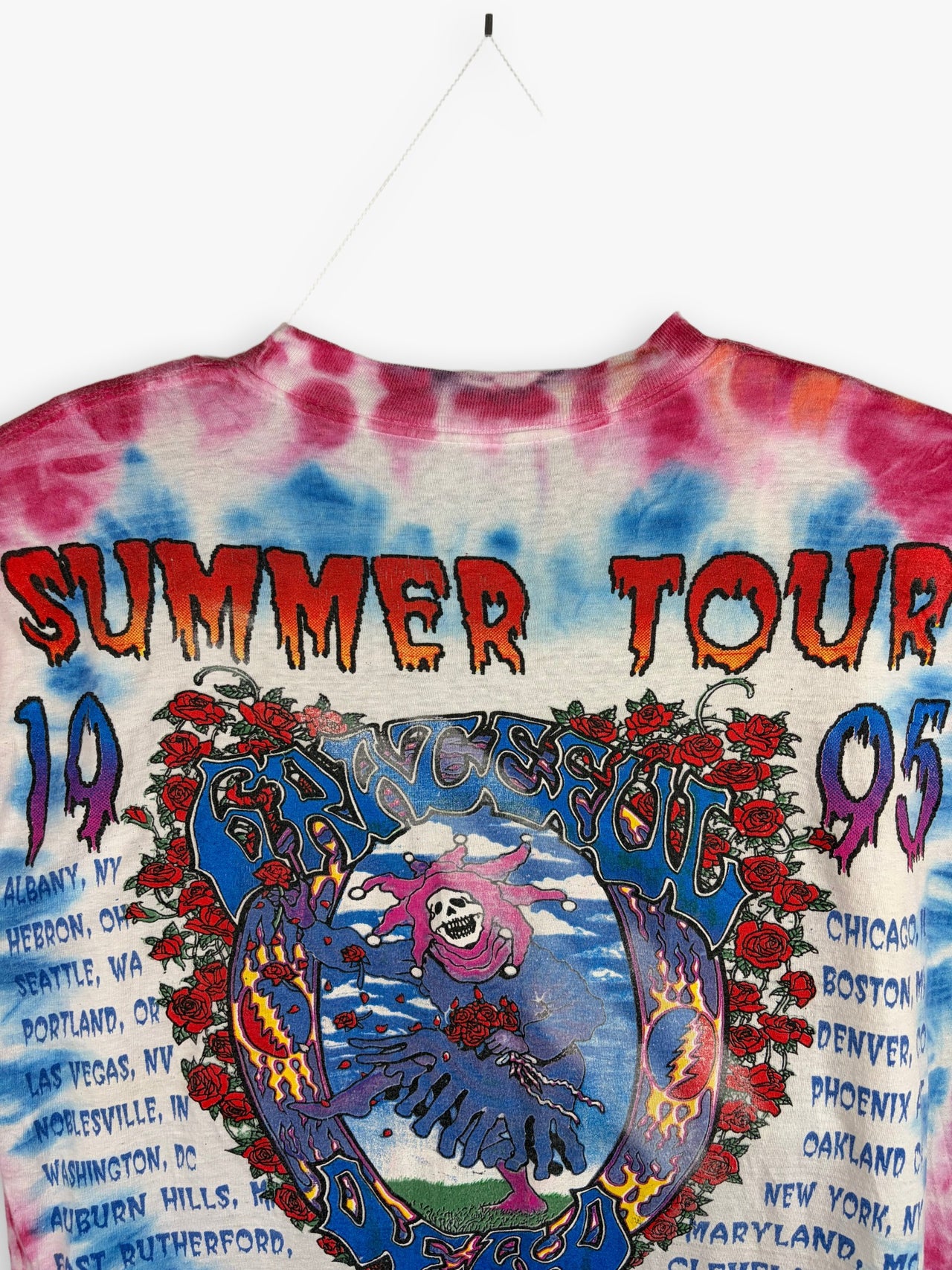 1995 Grateful Dead 30th Anniversary Summer Tour Tie Dye Bootleg T-Shirt