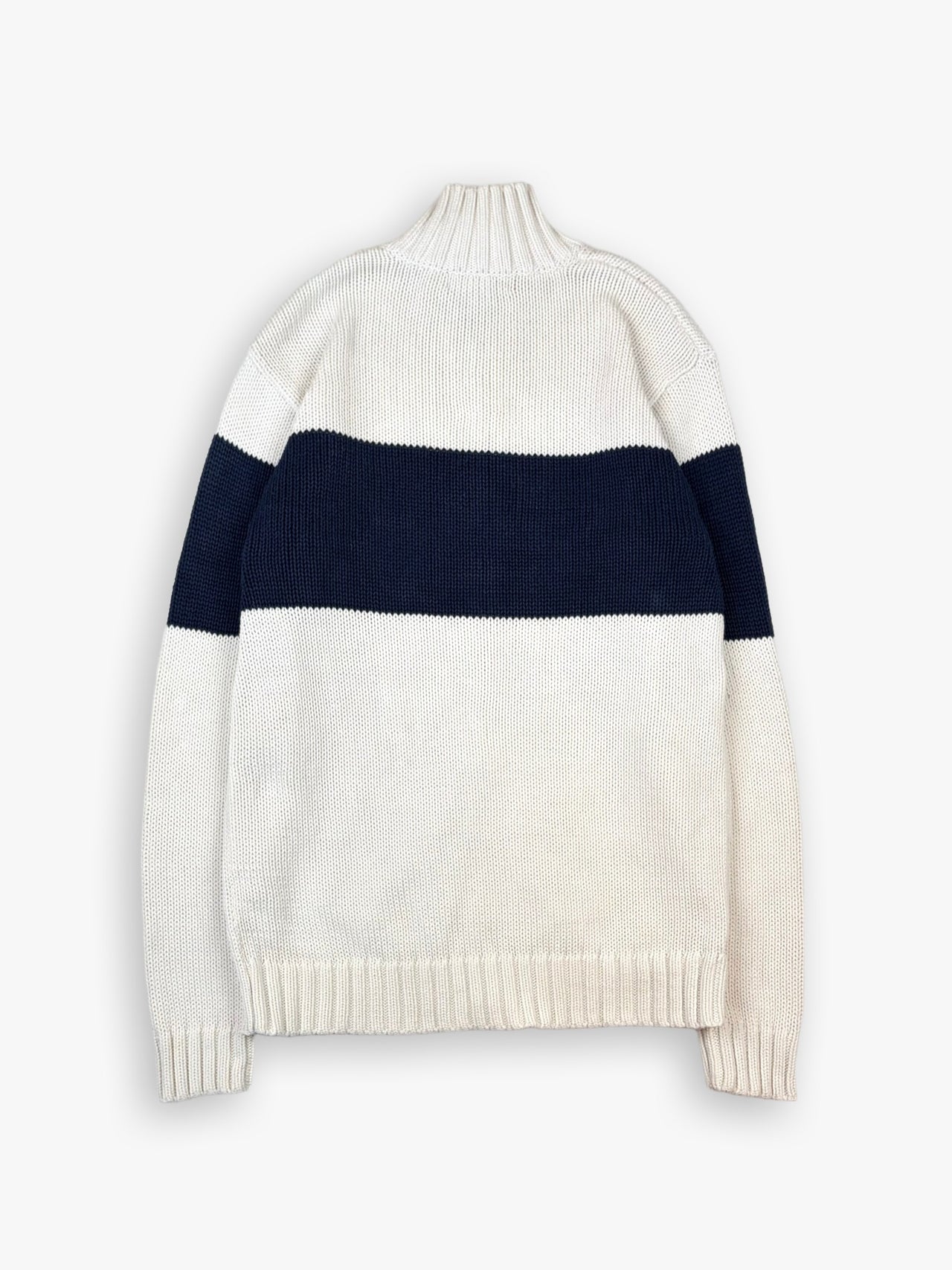 1990s Polo Ralph Lauren Zip Up Knit Sweater