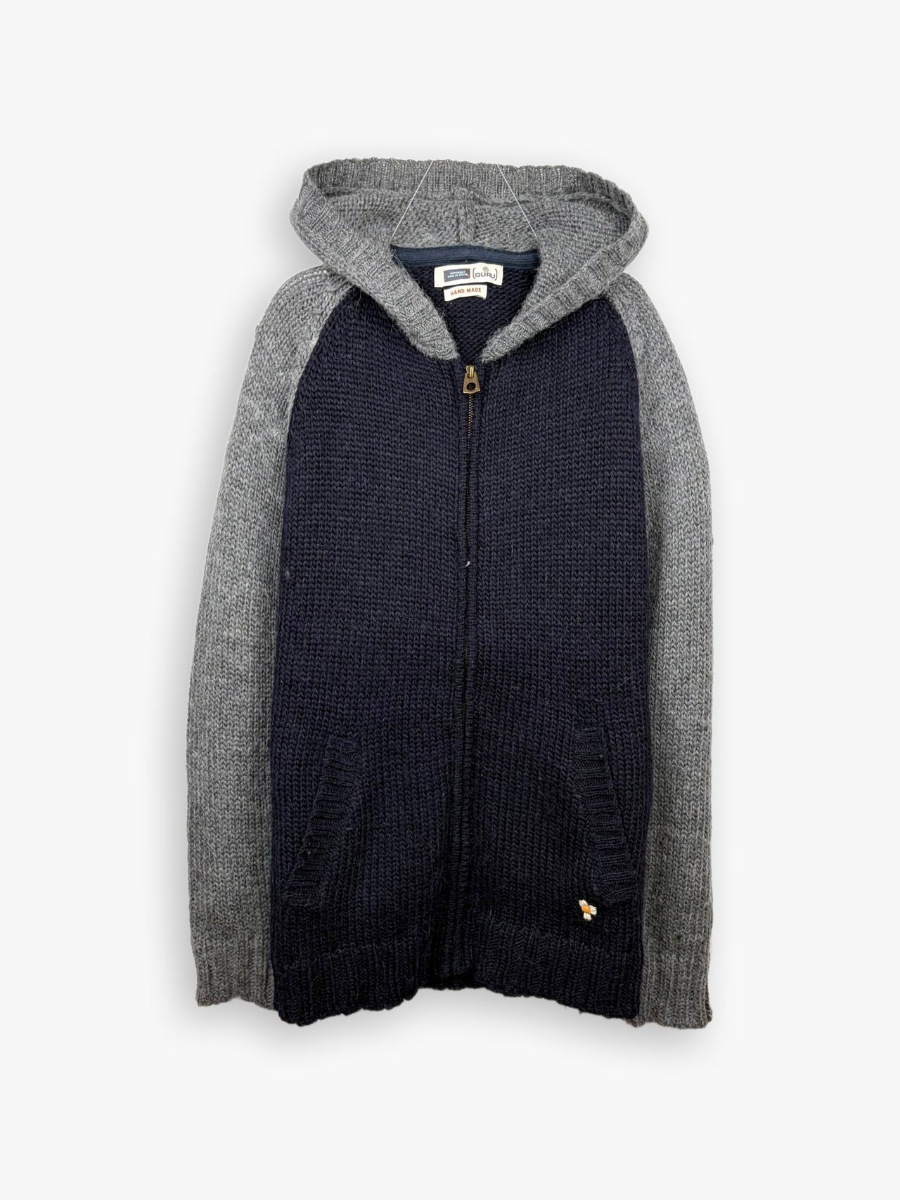 Guru Zip Up Hooded Wool Knit Sweater
