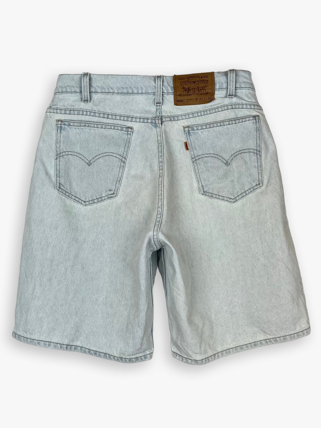 1990s Levi’s 550 Orange Tab Denim Shorts