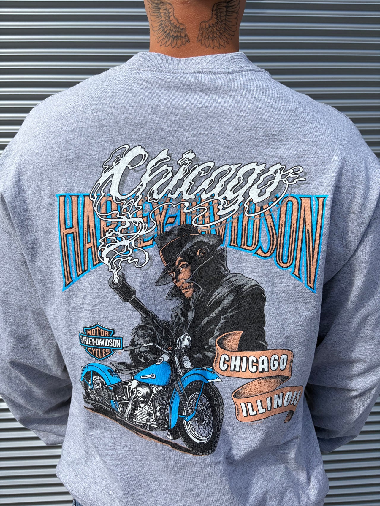 1990s Harley Davidson Chicago Illinois Long-sleeve Shirt