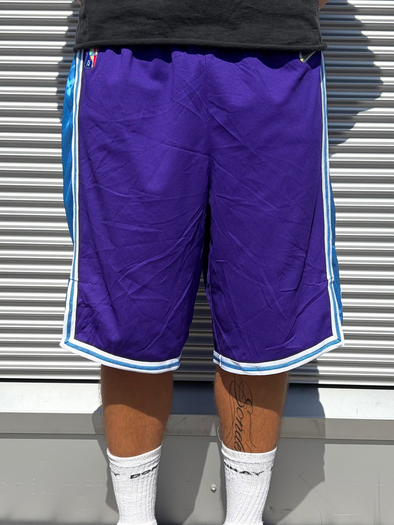 Nike Engineered NBA 75th Anniversary Los Angeles Lakers City Edition Swingman Basketball Shorts