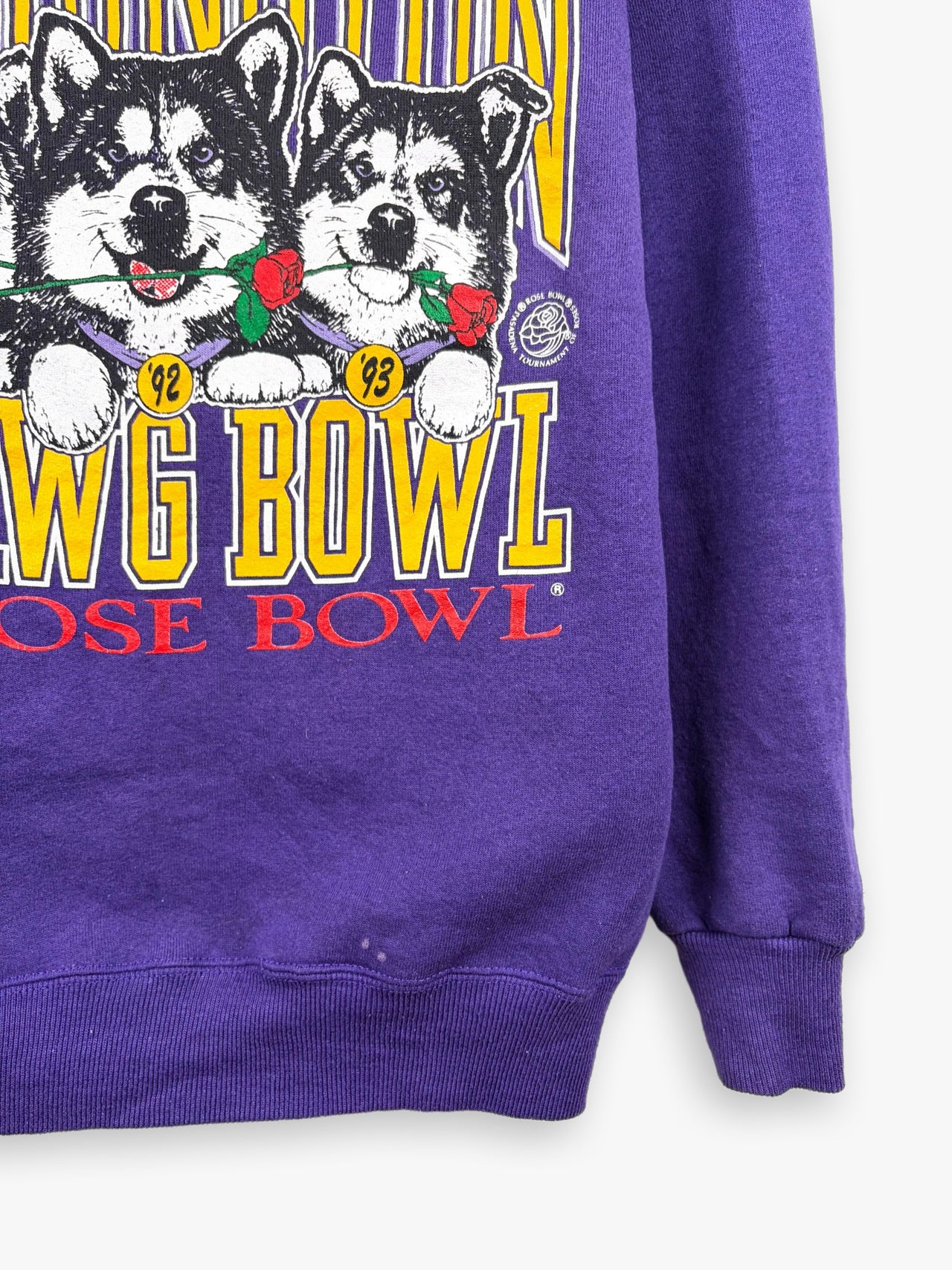 1993 University of Washington 3 Dawg Rose Bowl Sweatshirt