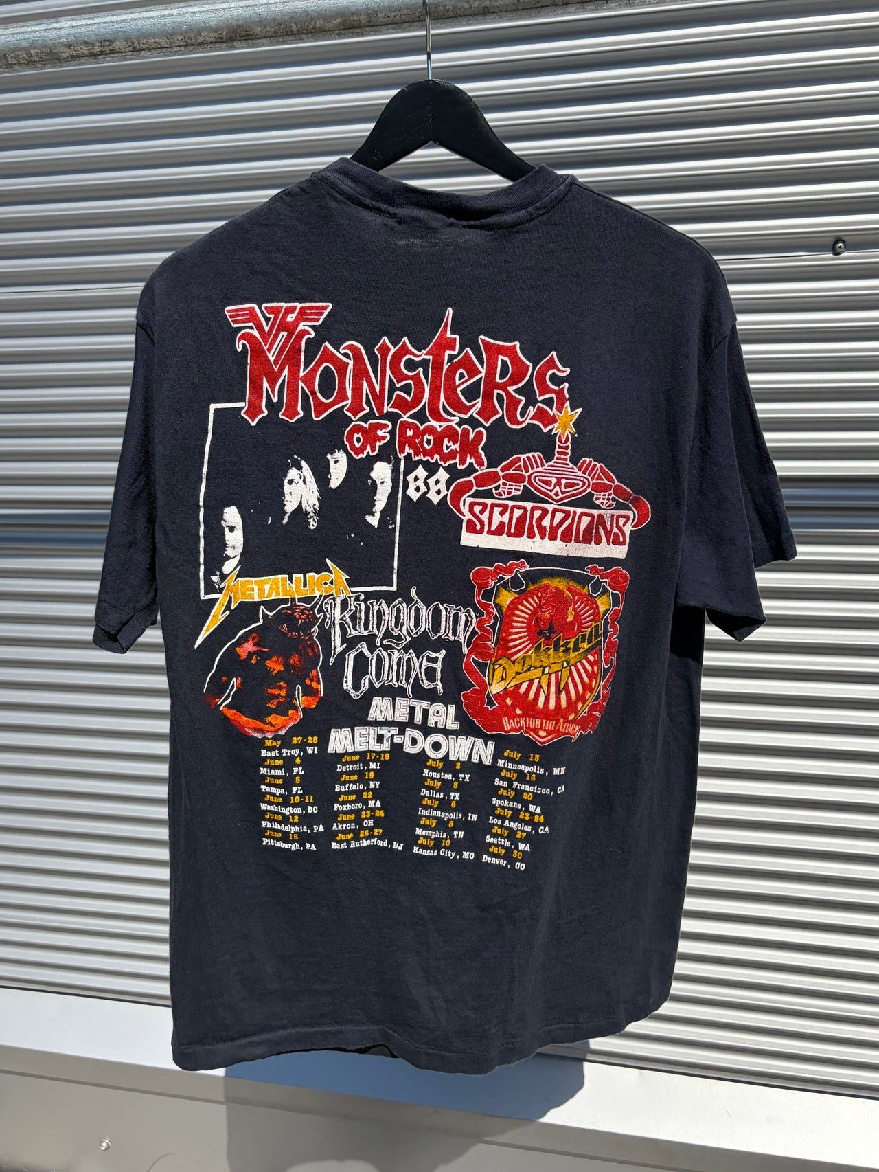 1988 Monsters of Rock Metal Madness Tour T-Shirt