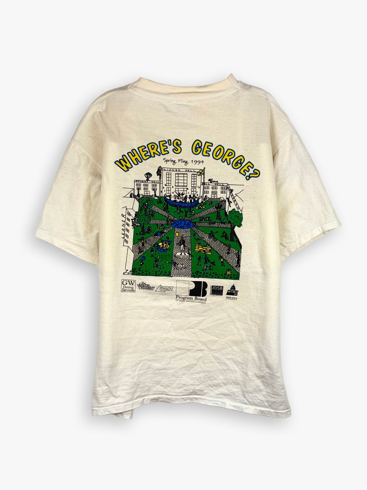 1994 ”Where’s George?” Geoge Washington University Spring Fling T-Shirt