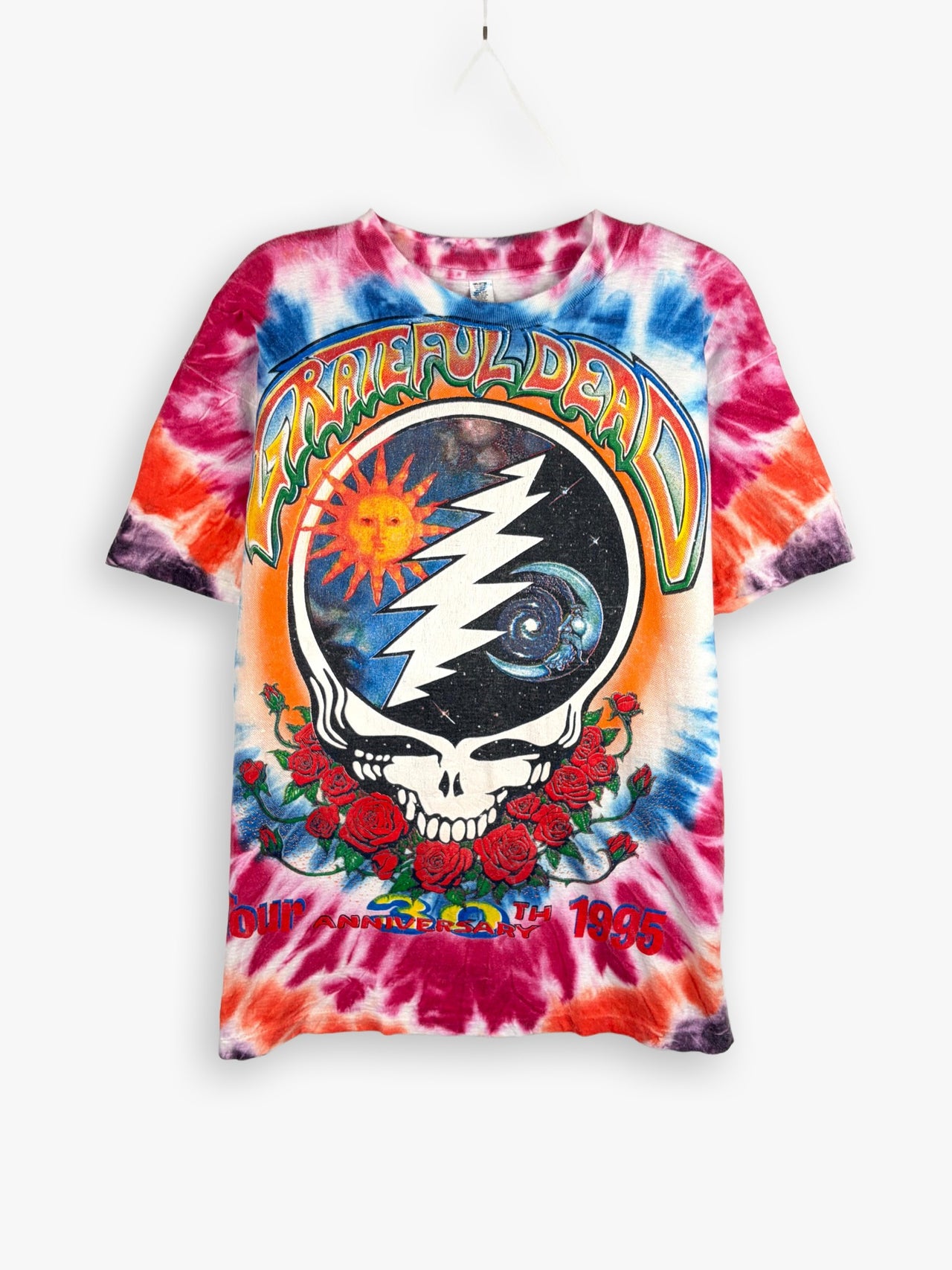 1995 Grateful Dead 30th Anniversary Summer Tour Tie Dye Bootleg T-Shirt