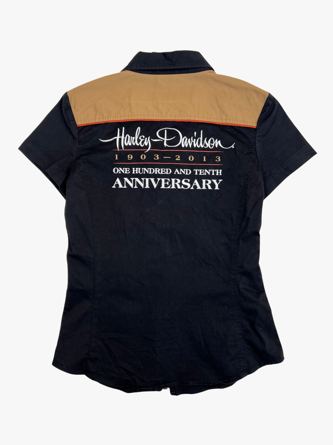 Harley Davidson 110th Anniversary Slim Fit Zip Up Shirt