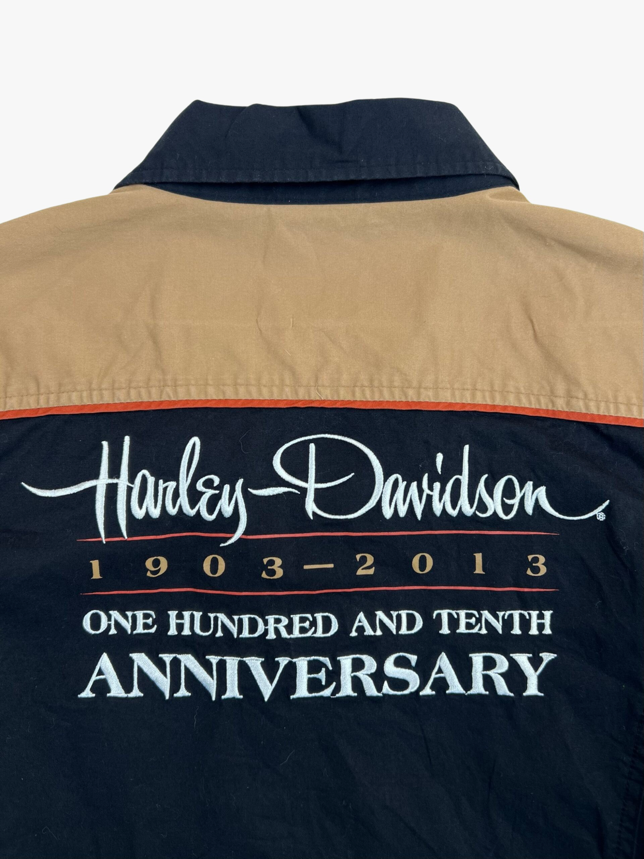 Harley Davidson 110th Anniversary Slim Fit Zip Up Shirt