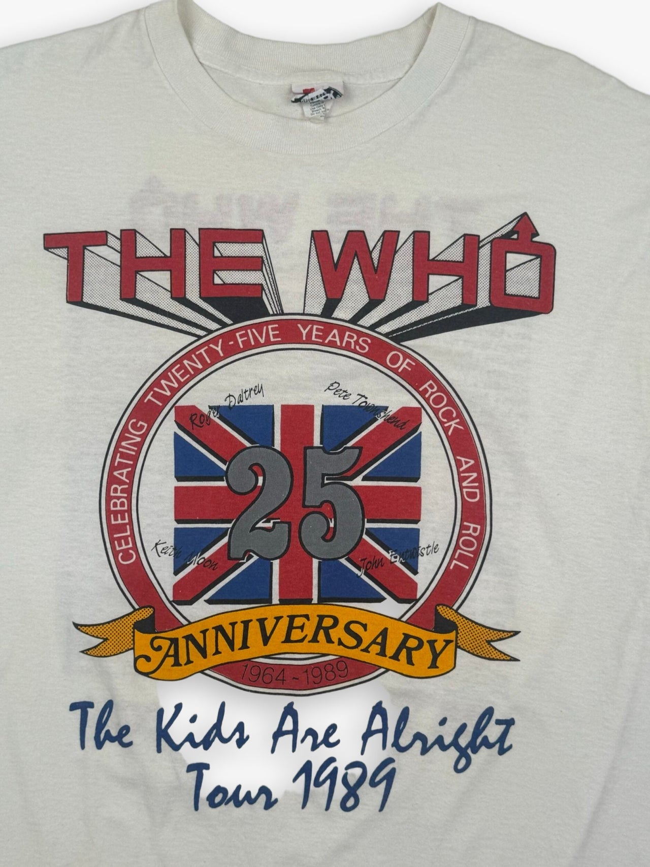 1989 The Who 25th Anniversary The Kids Are Allright USA Tour T-Shirt