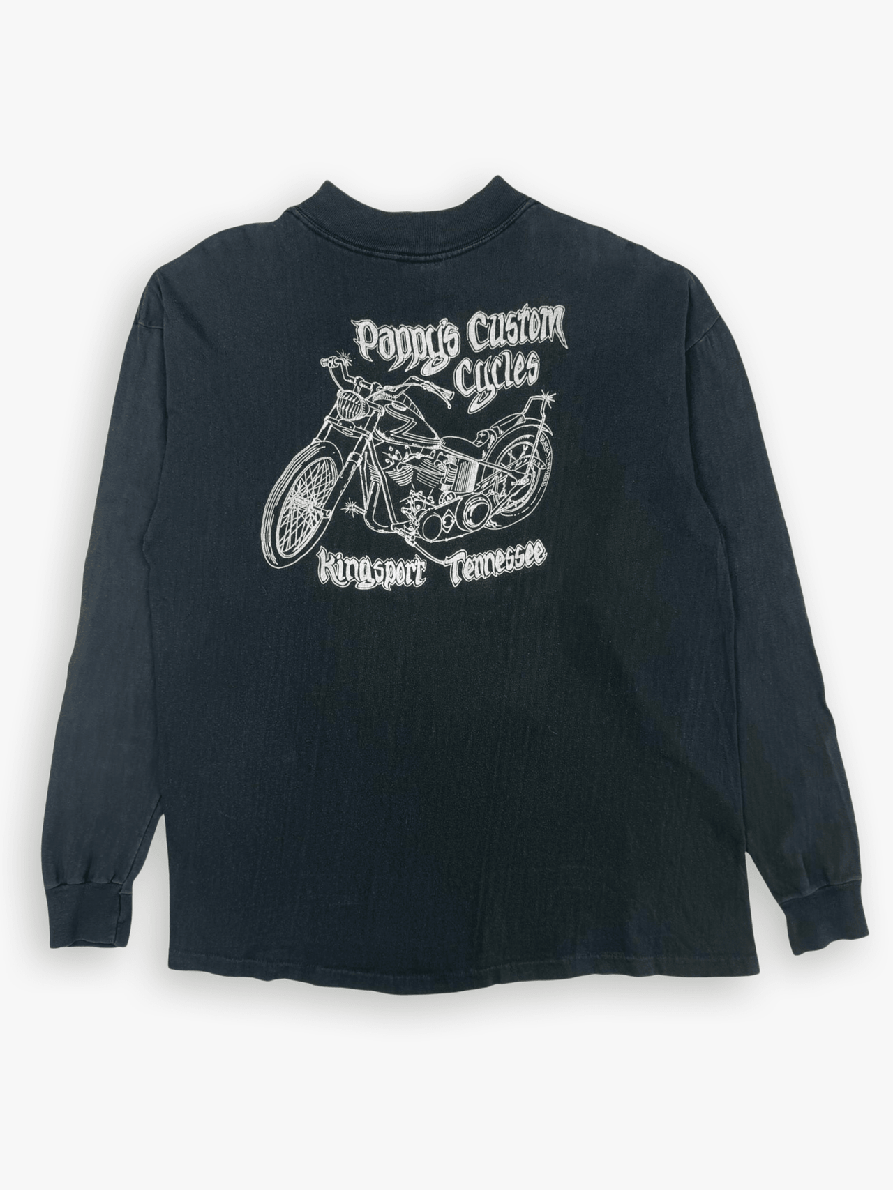1989 3D Emblem Harley Davidson Eagle Mock Neck Longsleeve Shirt