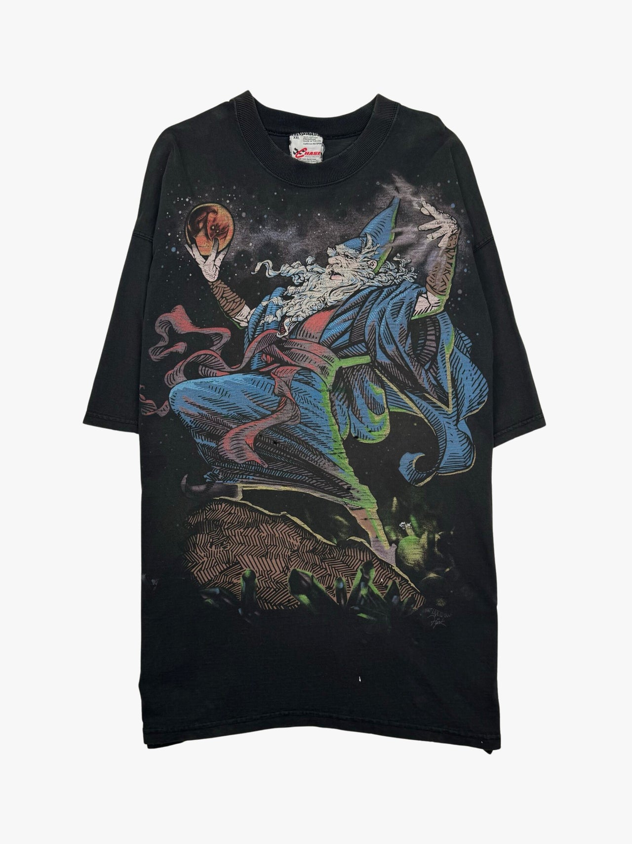 1997 Liquid Blue Wizard Dragon T-Shirt