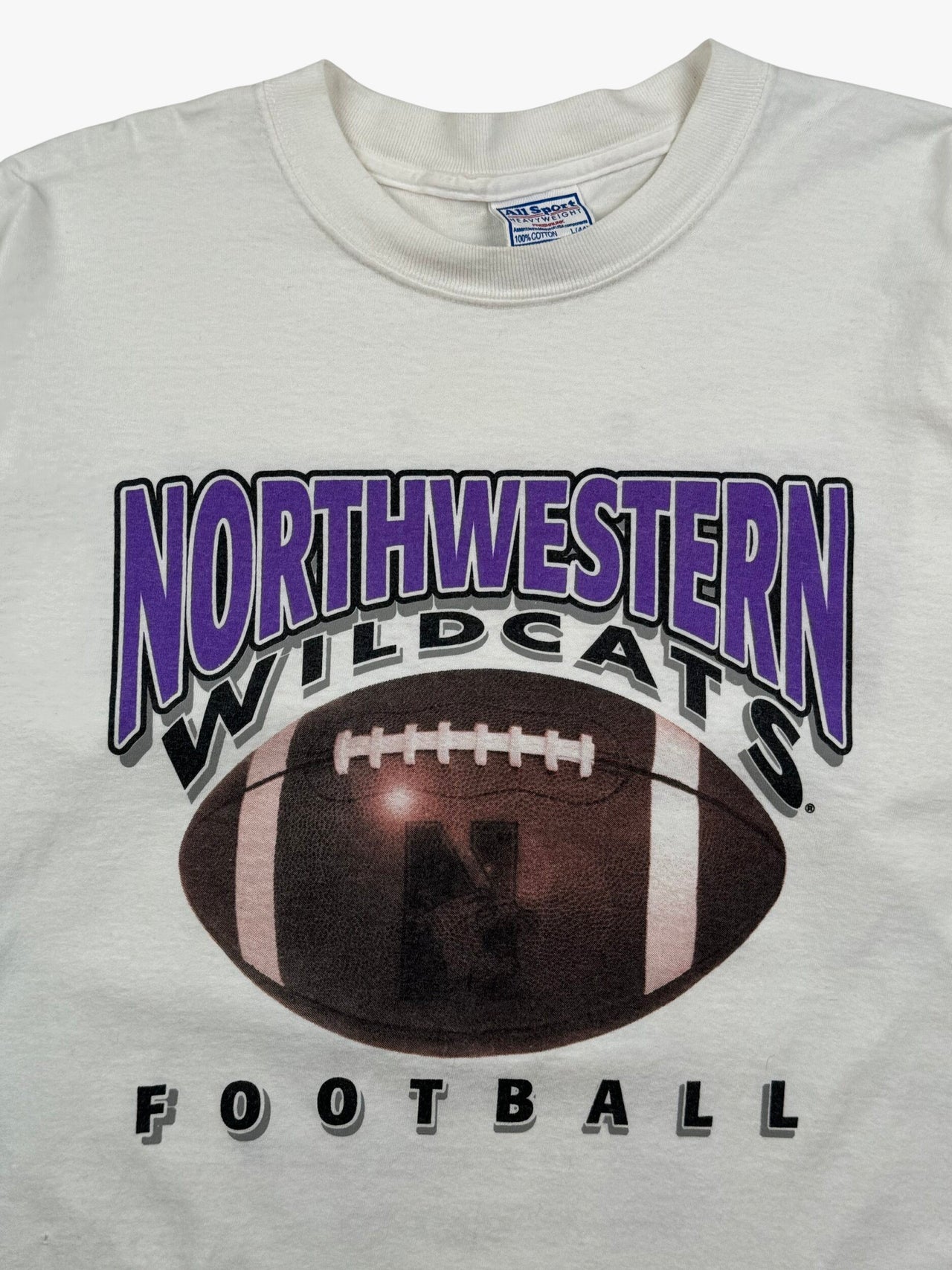 2001 Northwestern Wildcats Football Single Stitch T-Shirt