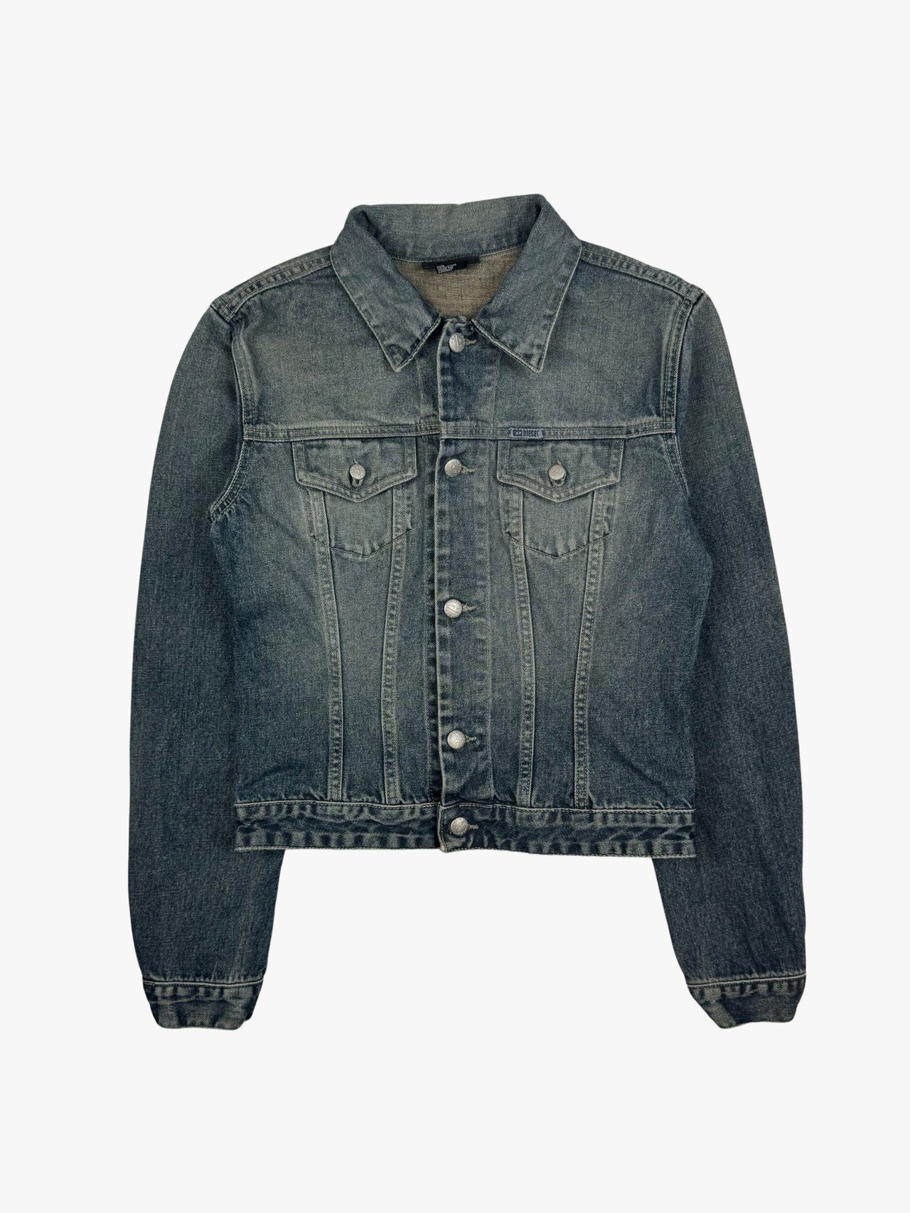 Diesel Cropped Trucker Denim Jacket